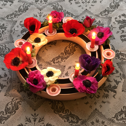 Vase en couronne 735A mit Kerzenhalter 735A | Decor 053-1